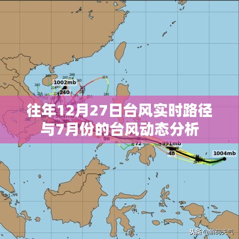 台风路径动态分析，往年12月与7月的对比