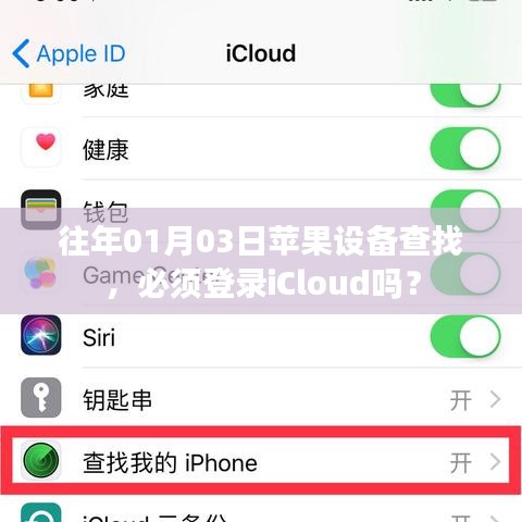 苹果设备查找功能是否需要登录iCloud？日期解析
