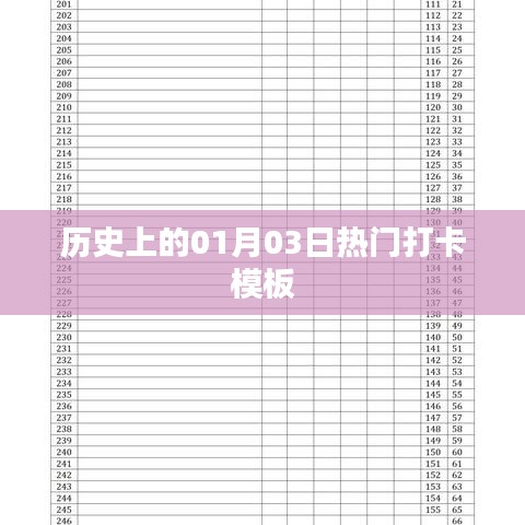 历史上的今天，一月三日热门打卡纪念模板