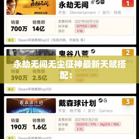 永劫无间无尘征神最新天赋搭配： 