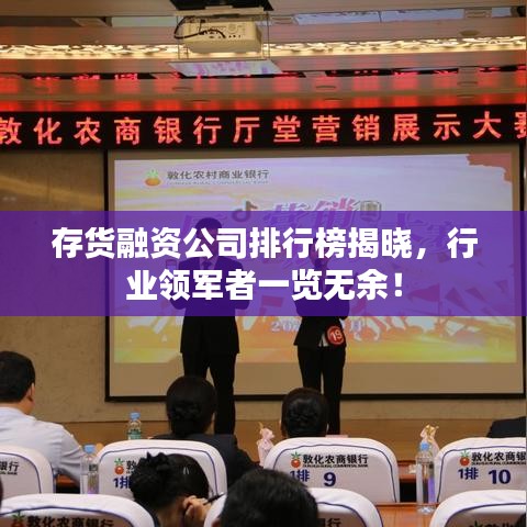 存货融资公司排行榜揭晓，行业领军者一览无余！