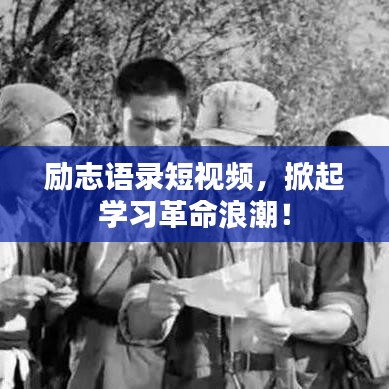 励志语录短视频，掀起学习革命浪潮！