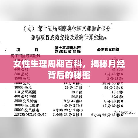 女性生理周期百科，揭秘月经背后的秘密