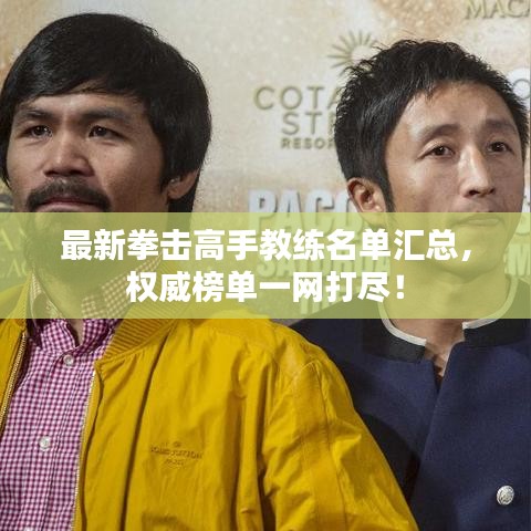 最新拳击高手教练名单汇总，权威榜单一网打尽！