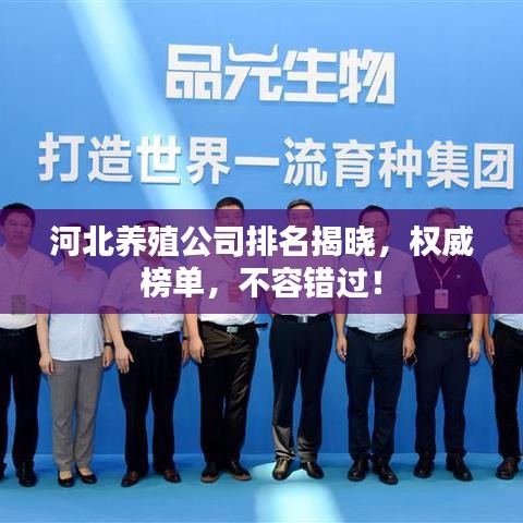 河北养殖公司排名揭晓，权威榜单，不容错过！
