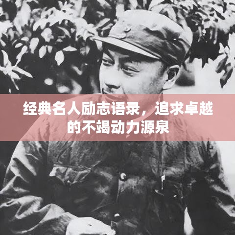 经典名人励志语录，追求卓越的不竭动力源泉