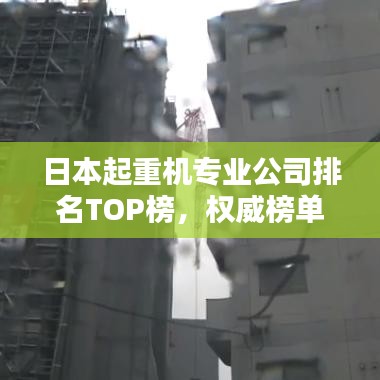 日本起重机专业公司排名TOP榜，权威榜单揭晓！