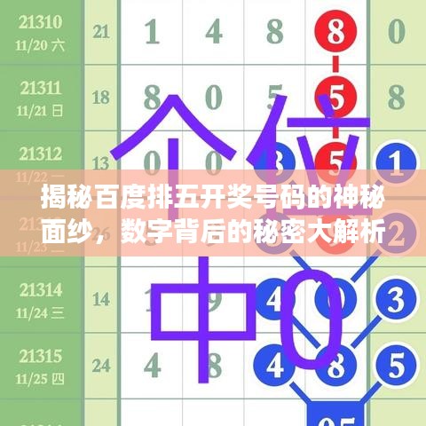 揭秘百度排五开奖号码的神秘面纱，数字背后的秘密大解析