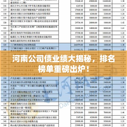 河南公司债业绩大揭秘，排名榜单重磅出炉！