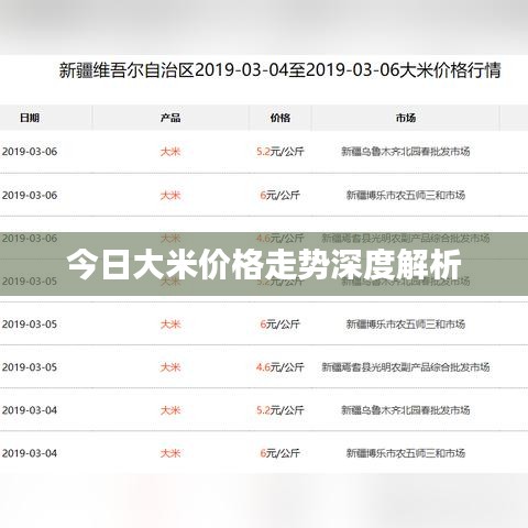 今日大米价格走势深度解析