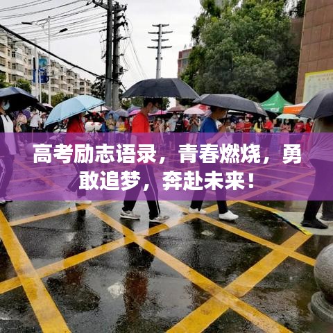 高考励志语录，青春燃烧，勇敢追梦，奔赴未来！