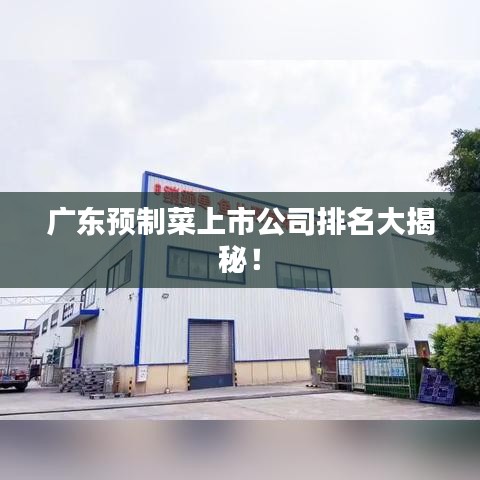 广东预制菜上市公司排名大揭秘！