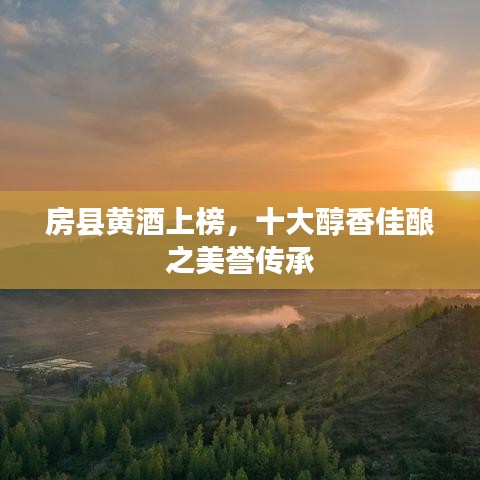 房县黄酒上榜，十大醇香佳酿之美誉传承