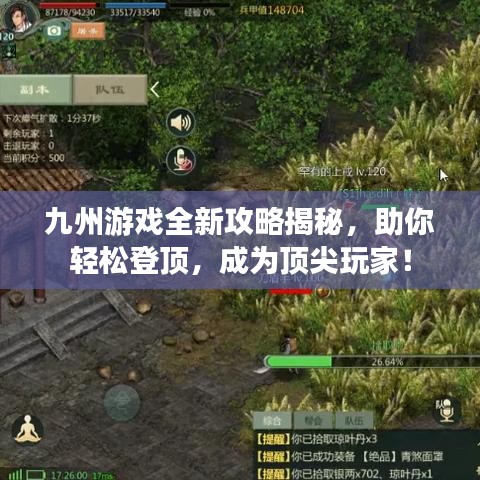 九州游戏全新攻略揭秘，助你轻松登顶，成为顶尖玩家！
