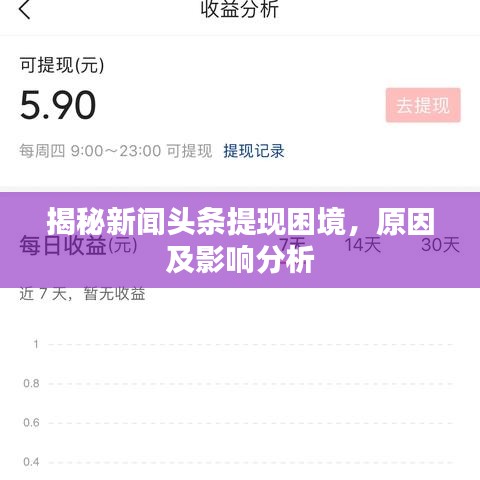 揭秘新闻头条提现困境，原因及影响分析