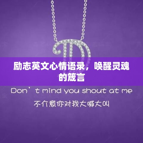 励志英文心情语录，唤醒灵魂的箴言