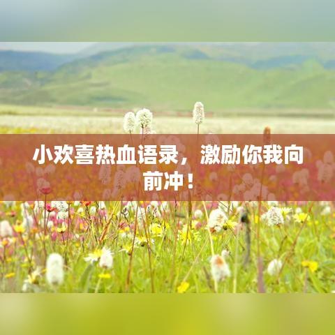 小欢喜热血语录，激励你我向前冲！