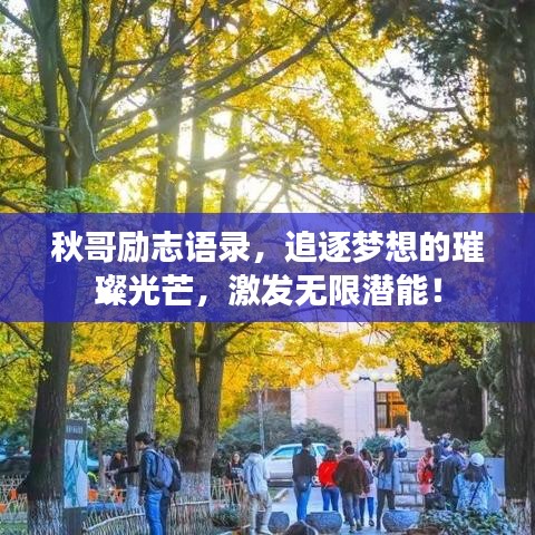 秋哥励志语录，追逐梦想的璀璨光芒，激发无限潜能！