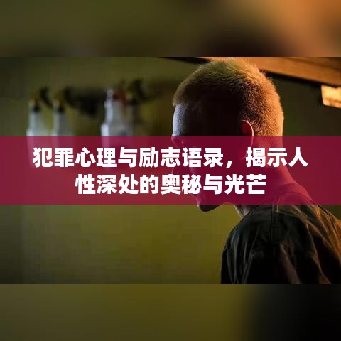 犯罪心理与励志语录，揭示人性深处的奥秘与光芒