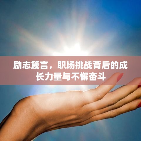励志箴言，职场挑战背后的成长力量与不懈奋斗