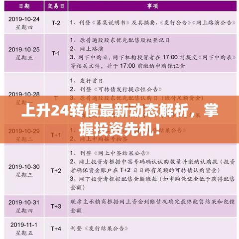 上升24转债最新动态解析，掌握投资先机！